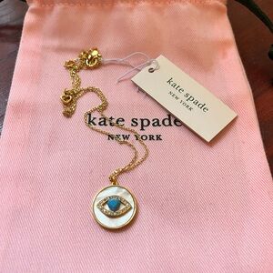 Kate Spade Gold Necklace with Eye Pendant
